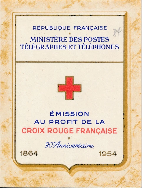 TIMBRE FRANCE CARNET Croix rouge 1954** EUR 34,99 - FR