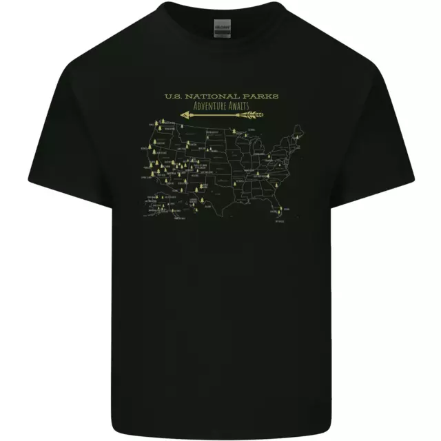 T-shirt top US National Parks escursionismo trekking camminata da uomo cotone