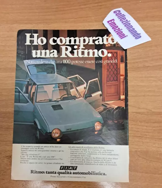 Advertising Pubblicità-ritagli di giornale -Fiat Ritmo-1980