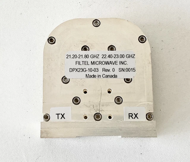 WR42 Waveguide Diplexer Filtel Microwave DX-38-5 DPX23G-10-03
