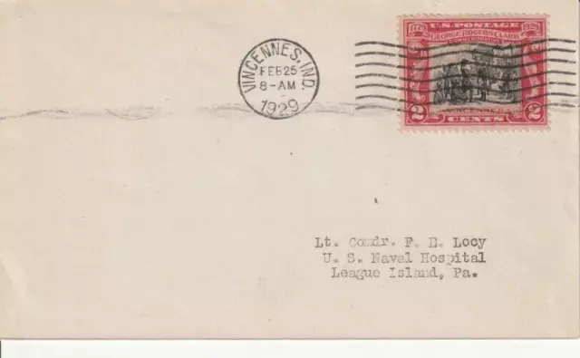 651 George Rodgers Clark FDC First Day February 25 1929 Vincennes Indiana