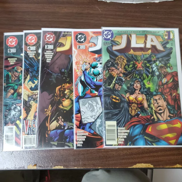 Jla (1997) 1 2 3 4 5 Grant Morrison Howard Porter First Issue Complete Lot