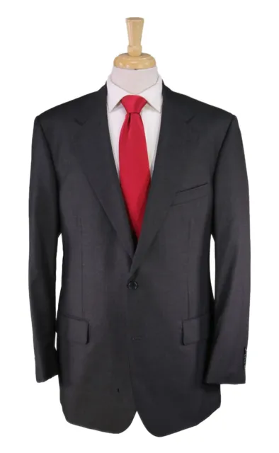 Brooks Brothers Golden Fleece Solid Gray Super 120's Loro Piana Wool Suit 42L