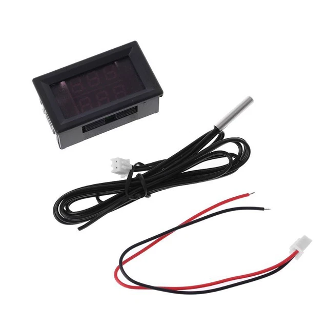 Display Digital Voltmeter +  Led Voltage Temperature 2in1 Meter