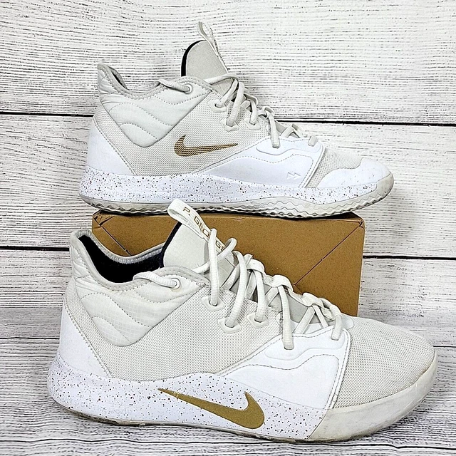 nike pg 3 white gold