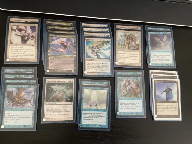 Wertvolles Weiß Blaues Magic The Gathering Deck, MTG, Waffenrock, Augustin, Etc.