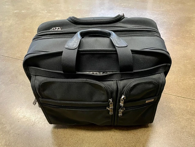Tumi Alpha Expandable Organizer Laptop Rolling Ballistic Nylon Briefcase 2206D3