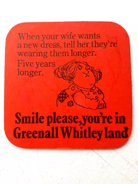 Vintage GREENALL WHITLEY / GREENALL'S - Cat No'271  Beer mat / Coaster