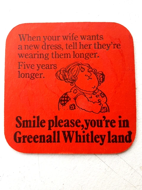 Vintage GREENALL WHITLEY / GREENALL'S - Cat No'271  Beer mat / Coaster