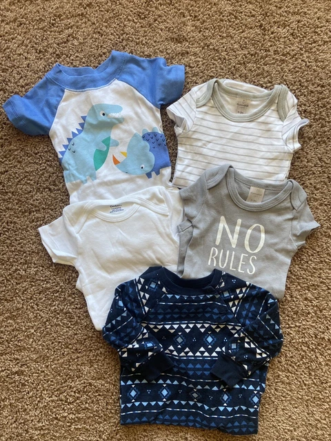 Lot Bundle Misc Unisex Baby Infant Boy 1pc Outfits Gerber Tea Collection Etc.