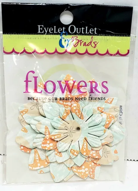 Salida de ojales y brads flores de cáscara de 40 piezas