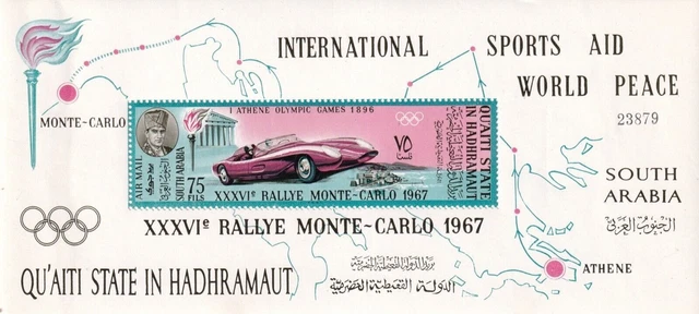 C867 Yemen Aden – Qu´AITI State Block 14A postfrisch/MNH 1967...