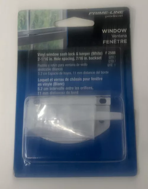 Prime-Line Window Vinyl Window Sash Lock and Keeper F 2588 F2588