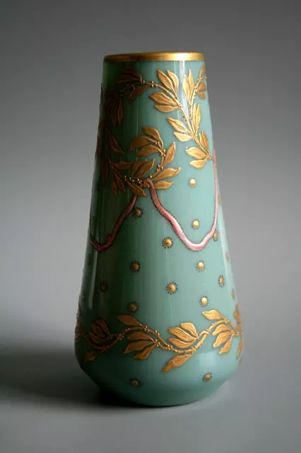 Antike Jugendstil-Legras-Glas-Email-Vase - Um 1900