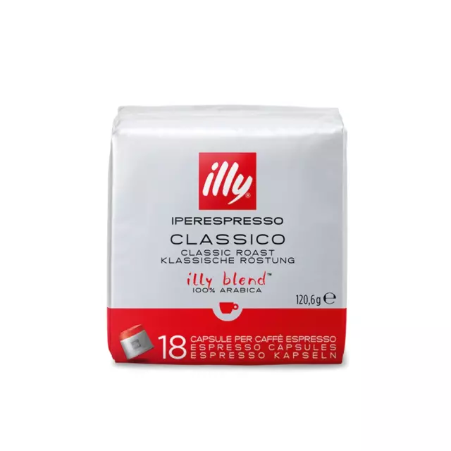 Illy IperEspresso Classico Espresso Coffee Capsules (6 Packs of 18)