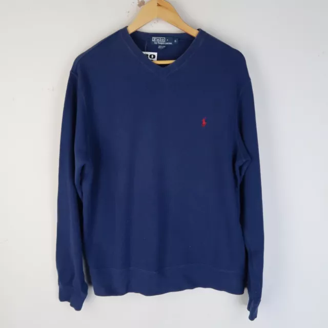 Ralph Lauren Polo Herren Vintage 90er Jahre Sweatshirt marineblau Gr. Small (M1508)