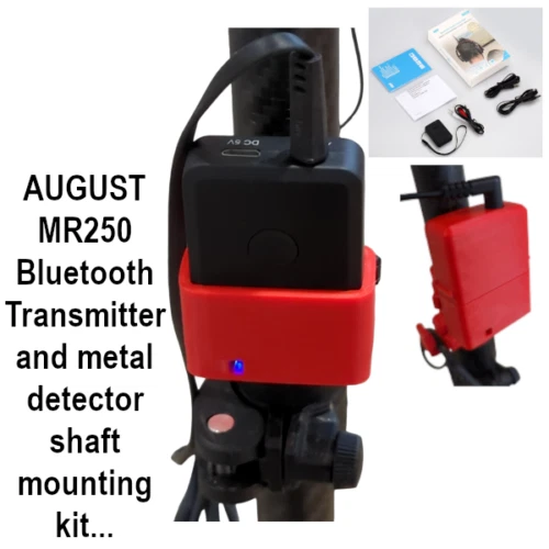 Auguste MR250 Bluetooth Transmetteur & Support Kit - Minelab Vanquish &