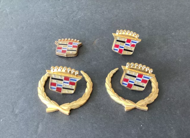 New Gm 80 96 Brougham Eldorado Fleetwood 24K Gold Roof Nos Crest Wreath Emblem