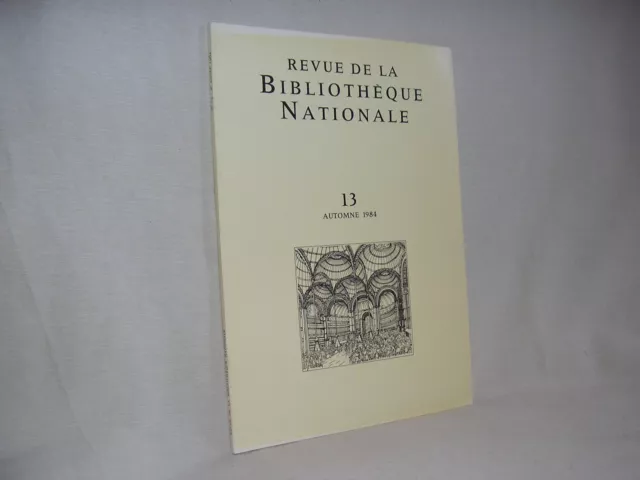 Revue bibliothèque nationale n° 13 1984 cabinet des estampes Shmuel Bukh Diderot