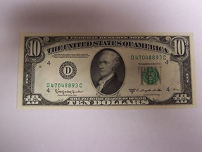 1950D Federal Reserve Ten Dollar Note (Excellent)