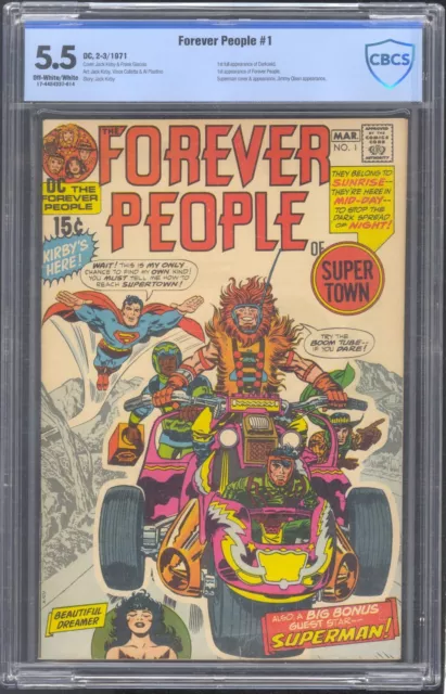 Forever People #1 CBCS 5.5 VINTAGE DC Comic KEY 1st Full Darkseid Appearance