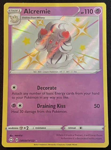 Alcremie SV058/SV122 - Shining Fates Pokemon Shiny Vault Holo Rare LP