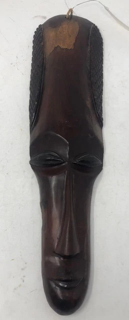 Southeast Asian Carved Wood Mask Length: 16 inches