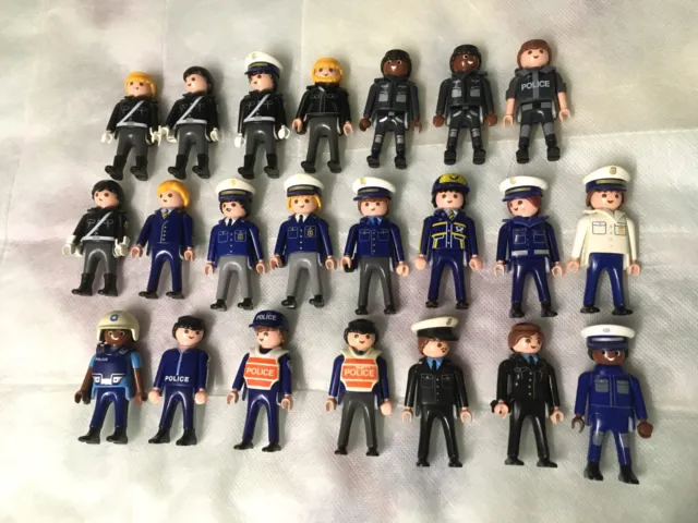 PLAYMOBIL POLICE lot de policiers 22 figurines
