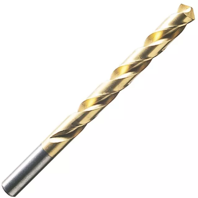 #8 HSS Jobber Length Drill - General Purpose - Gold (TiN) Coated - 10 pieces