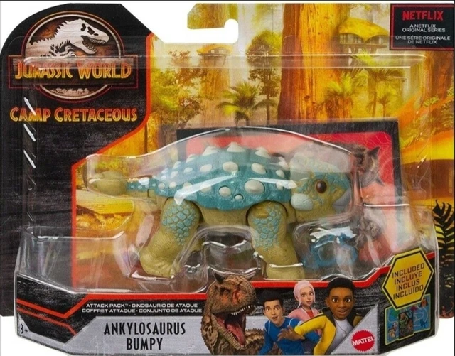 MATTEL JURASSIC WORLD Ankylosaurus Bumpy Camp Cretaceous Dinosaur ...