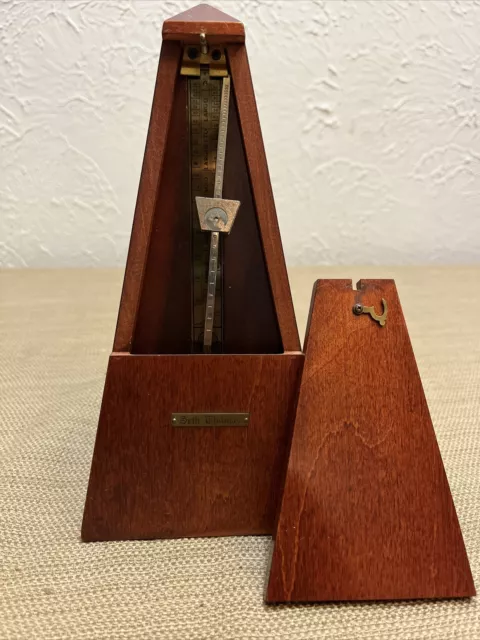 Vintage Seth Thomas Metronome Works Wood Windup Music Timer