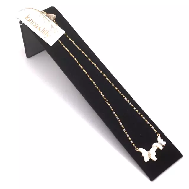 Lonna & Lilly Gold-Tone Beaded    Butterfly  Necklace, 16" + 3" Extender