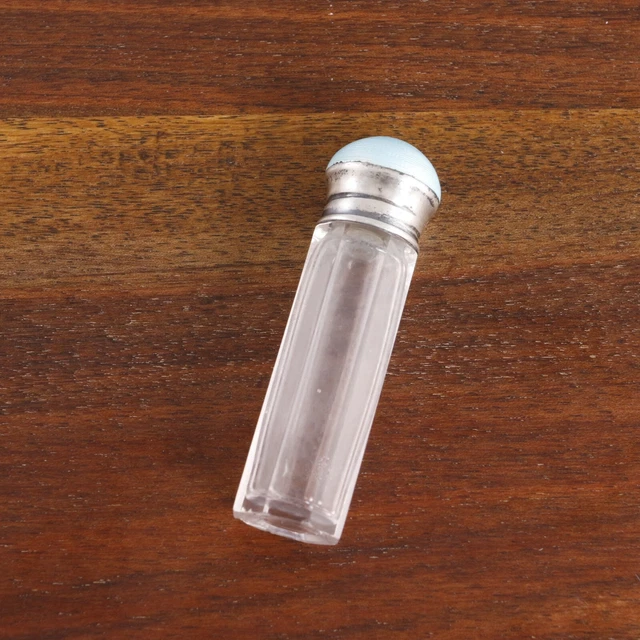 Perfume Americano Plata Esterlina Y Esmalte / Botella De Aroma Octogonal Con Tapón