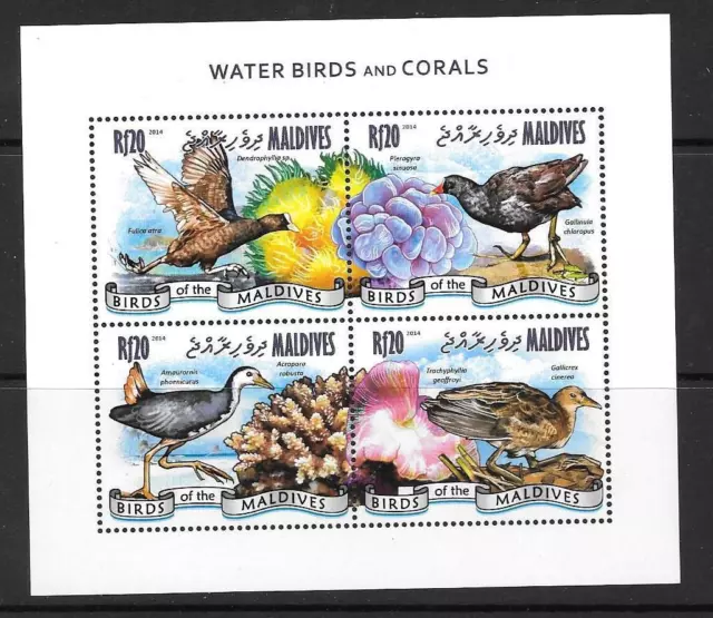 Maldive Islands 2014 Water Birds & Corals (1) Mnh