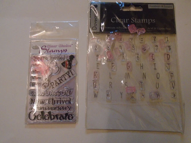 Taubenbaum Zahlen & Buchstaben klare Gummistempel / klare Wahlstempel - lädt ein zu