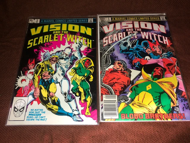 Pair Of 1982 Vision And The Scarlet Witch Comic Books..vol.1.# 2,3 .Marvel!!!!