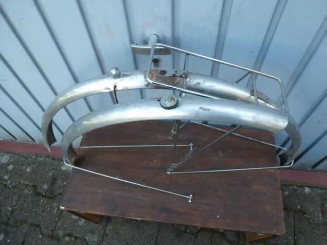 Französisches Schutzblech Set Gepäckträger Rennrad Randonneur 28 Zoll Vintage