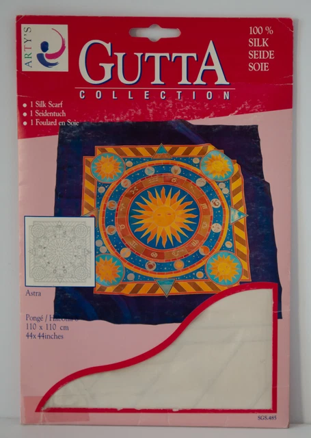 Seidentuch, ARTY'S Gutta Collection, ""Astra"" 110x110cm, Pongé 8