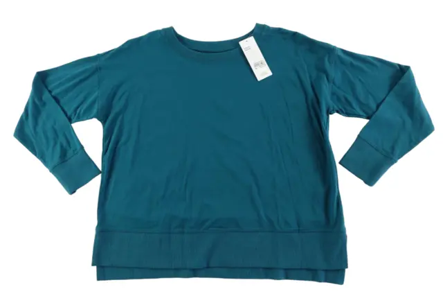 $138 Eileen Fisher NEW Traceable Jersey Crew Neck Womens XS Boxy Sweatshirt Top