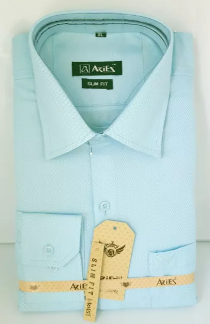 Camicia a maniche lunghe da uomo slim fit casual formale cotone designer prezzo di zecca £ 45,00