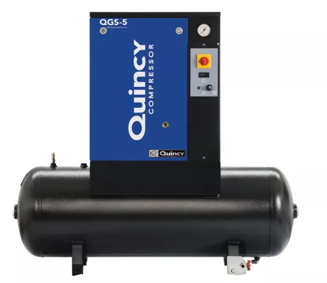2022 Quincy QGS-5 Rotary Screw Air Compressor 5 HP with 60 Gallon Tank