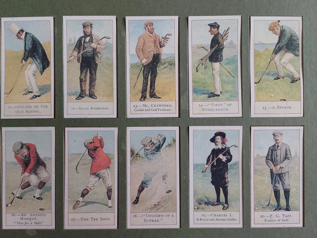 copes golfers cigarette cards 1900 Cope's Set and Checklist Cope's Golf Cigarette Cards at