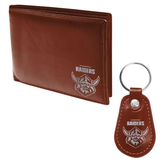 NRL Canberra Raiders PU Leather Wallet & Keyring Gift Pack - Fathers Day