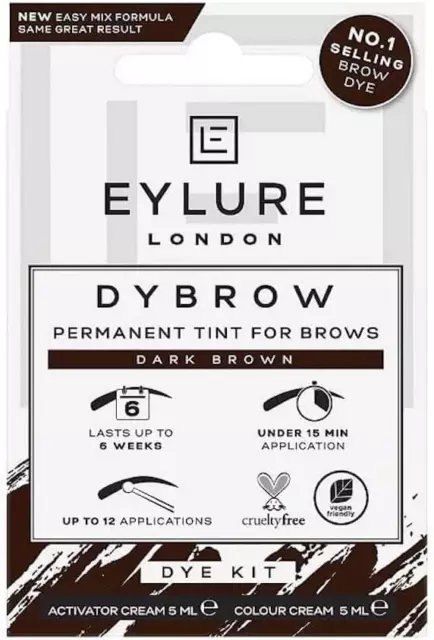 Kit de tinte para cejas Eylure DYBROW, marrón oscuro