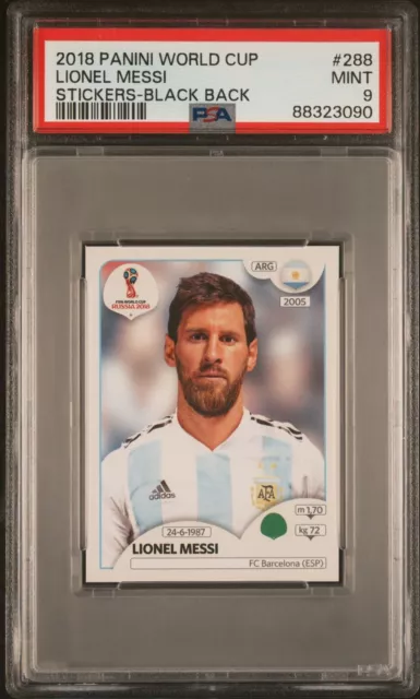 2018 Panini World Cup Russia Sticker Lionel Messi Argentina #288 GEM PSA 9