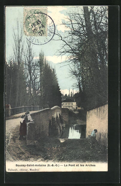 CPA Boissy-Saint-Antoine, Le Pont et les Arches 1907