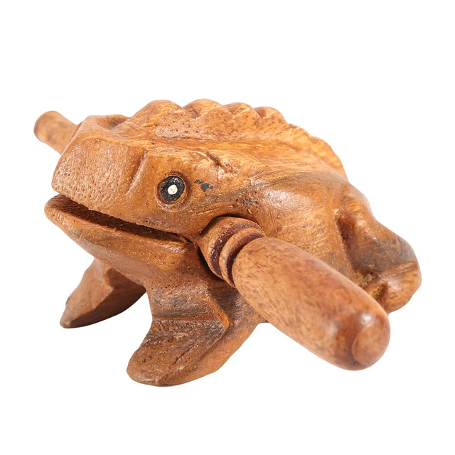 Wooden (#1)Thailand Traditional Craft Wooden Lucky Croaking Musical