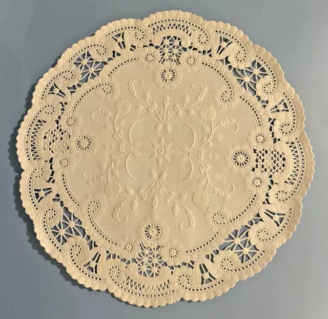 (100) 12" Round White French Lace Paper Doily Doilies Party Decoration