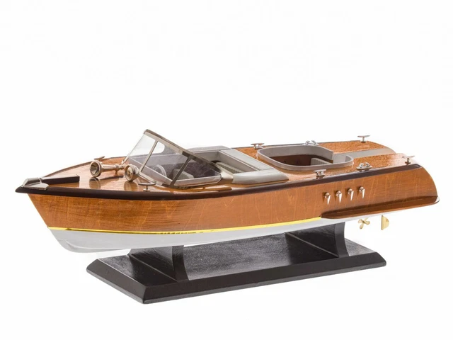 Maquette De Bateau Italien Aubaho 50cm - Modèle De Navire De Plaisance - Style Antique - Neuf