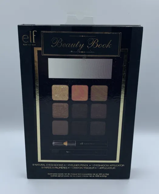 e.l.f. Beauty Book Eye Makeup Palette, Natural Eyeshadow and Eyeliner